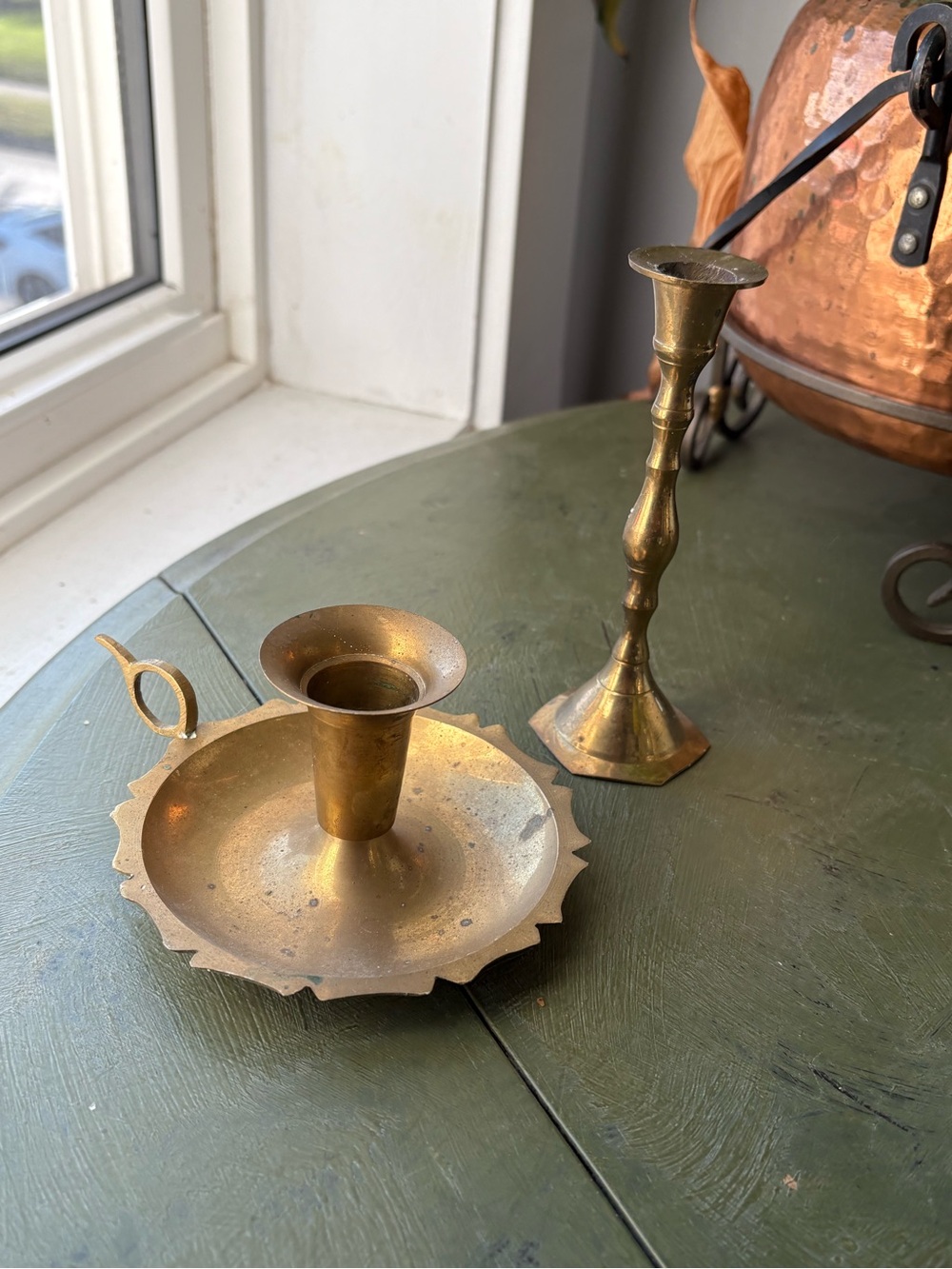 Brass Candle Holders - Set of 2